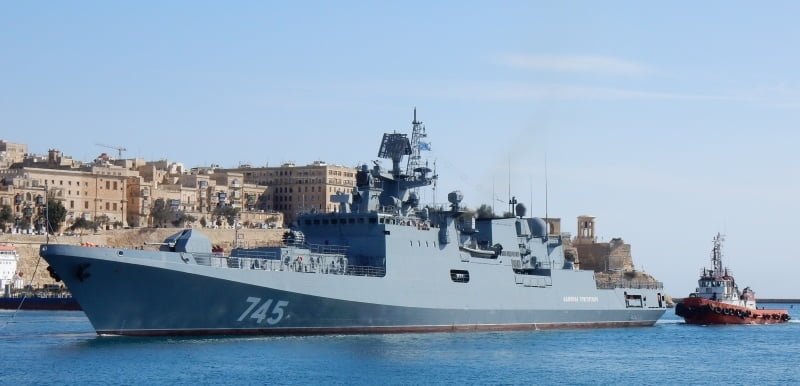 Admiral Grigorovich with the hull number 745 represents the new destroyer series of Project 11356