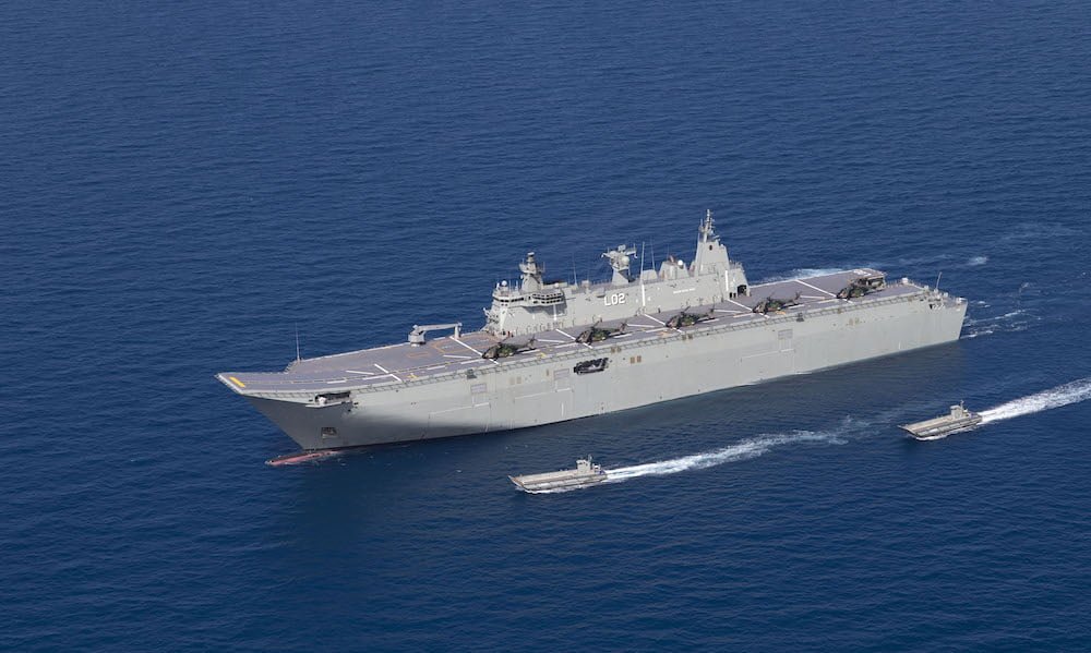 Among Australia's most powerful warships is the HMAS Canberra amphibious assault ship (L02), which is one of the most powerful super landing ships in the world.