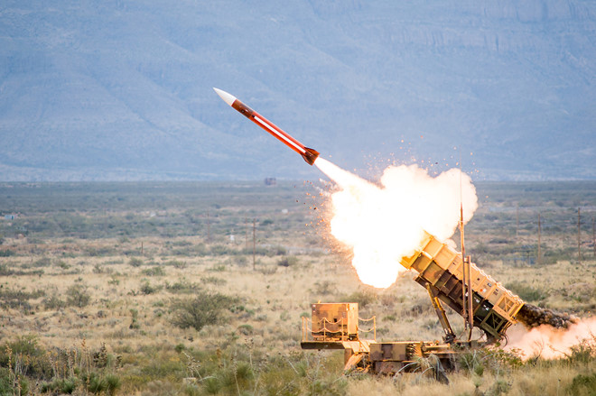 Patriot missile in one test shot